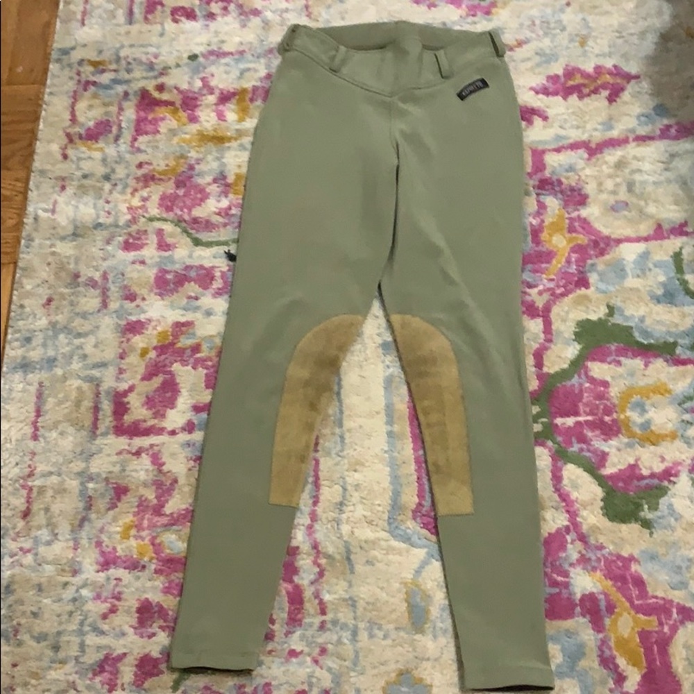 Kerrits riding breeches olive green